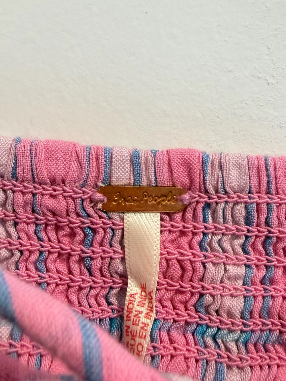 Free People Pink Striped Smocked Set - Picture 2 of 10